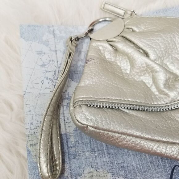 Silver Wristlet with Floral Accent - Picture 6 of 11